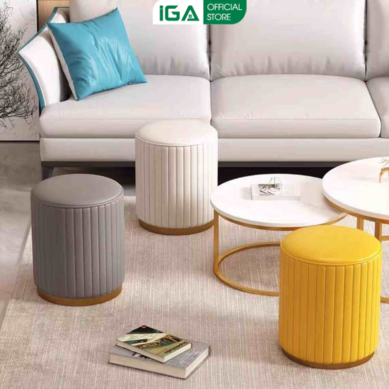 Ghế đôn sofa ghế bàn trà bàn trang điểm decor phòng giá rẻ thương hiệu IGA-GC45