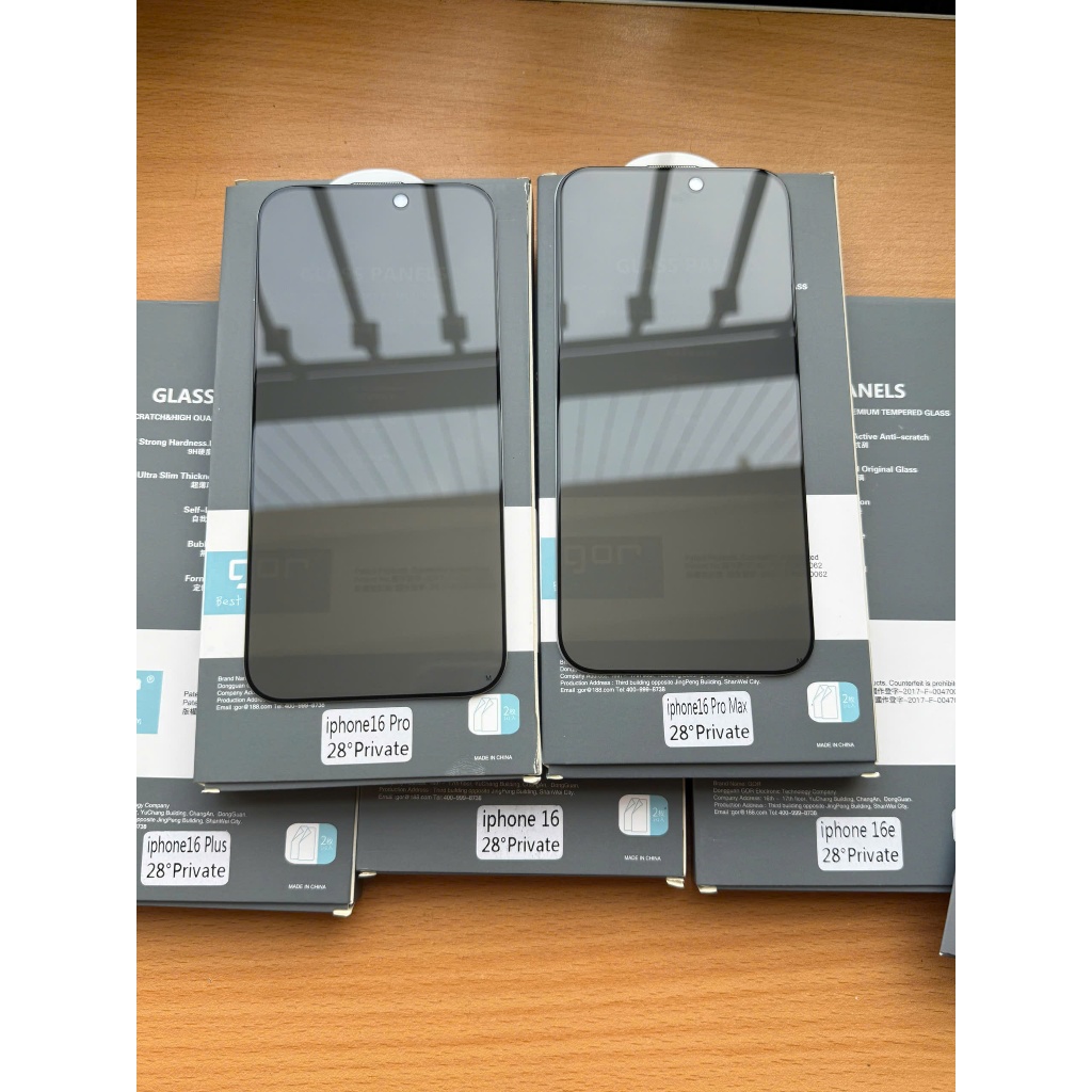 Kính cường lực GOR iPhone 16 Pro Max, 15 Pro Max, 14, 13, 12 CHỐNG NHÌN TRỘM, siêu mượt