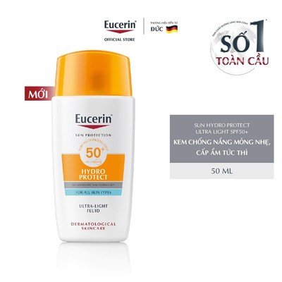 [KOL x Eucerin]Kem chống nắng cho da nhạy cảm Eucerin Hydro Ultra Light SPF 50+ 50ml
