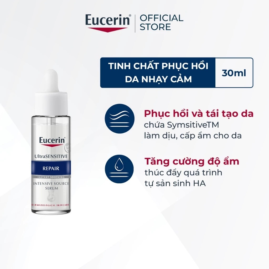 [KOL x Eucerin]Tinh chất phục hồi & tái tạo da nhạy cảm Eucerin UltraSENSITIVE Repair Serum 30ml