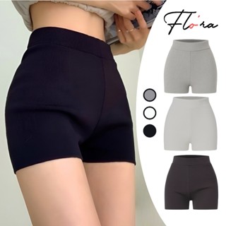  Quần BIKER SHORT Chất Thun Gân Quần Đùi Nữ QU01 Cạp Cao Tập Gym Yoga Dance Siêu Ôm Nâng Mông Thể Thao Flo'ra 