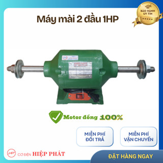 Máy mài, đánh bóng, motor 2 đầu cốt dài 1 Hp máy dây đồng 100%