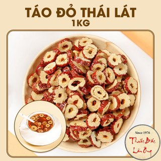  Táo đỏ thái lát 1kg táo đỏ Hàn Quốc sấy giòn không vụn dùng pha trà ăn vặt nấu chè chưng yến 