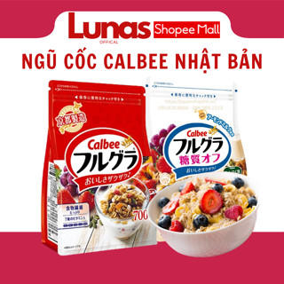 Ngũ cốc Calbee Ăn Kiêng Giảm Cân Nhật Bản mix sữa chua trái cây Granola dùng ăn sáng 750G