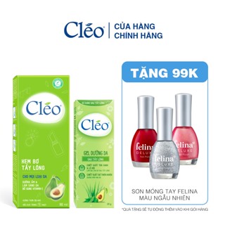 Combo Kem Tẩy Lông Tay Chân Cléo 90ML  & Kem Dưỡng Da Sau Tẩy Lông Cléo 20G