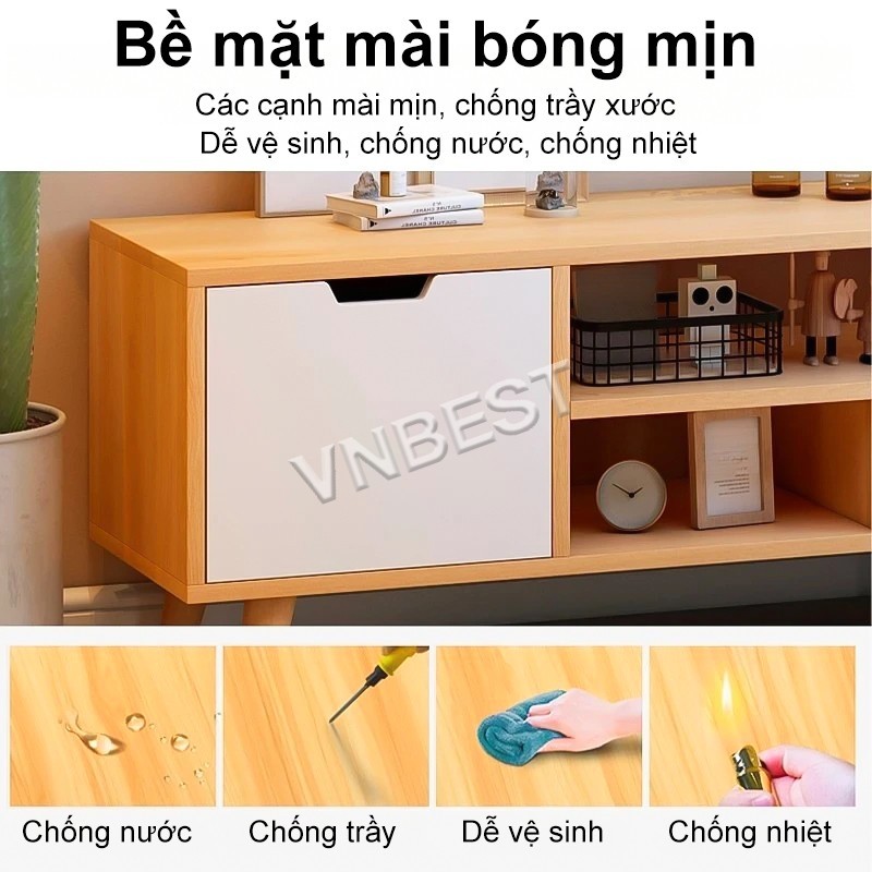 VNbest Tủ Tivi Kệ TV gỗ hiện đại Bắc Âu tối giản ngăn kéo phòng khách sang trọng đa năng để sàn | BigBuy360 - bigbuy360.vn