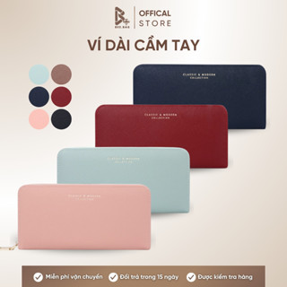 Ví Nữ Dài BEEBAG Cầm Tay Xinh Xắn Da PU Mềm Mại Có Khóa Kéo 8 Ngăn Đựng Thẻ Tiện Lợi