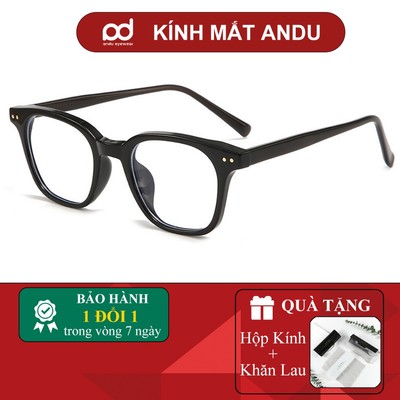Gọng kính cận thời trang nữ ANDU dáng vuông dáng bassic chất liệu nhựa cốt kim loại - 7117