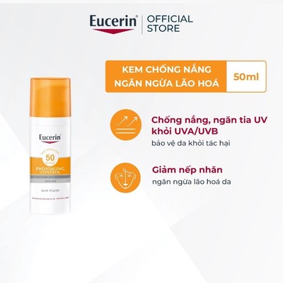 [KOL x Eucerin]Kem chống nắng ngăn ngừa lão hóa Eucerin Sun Photoaging Control SPF 50 50ml
