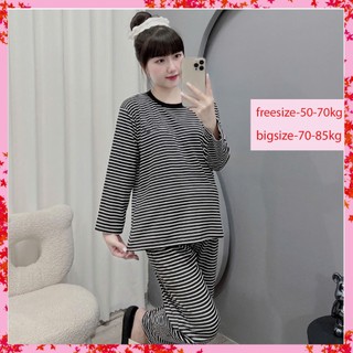  Bộ bầu - bộ sau sinh mặc nhà   Sọc BoRip - Mặt Cười   chất liệu thun borip Cotton 4 chiều Mềm 