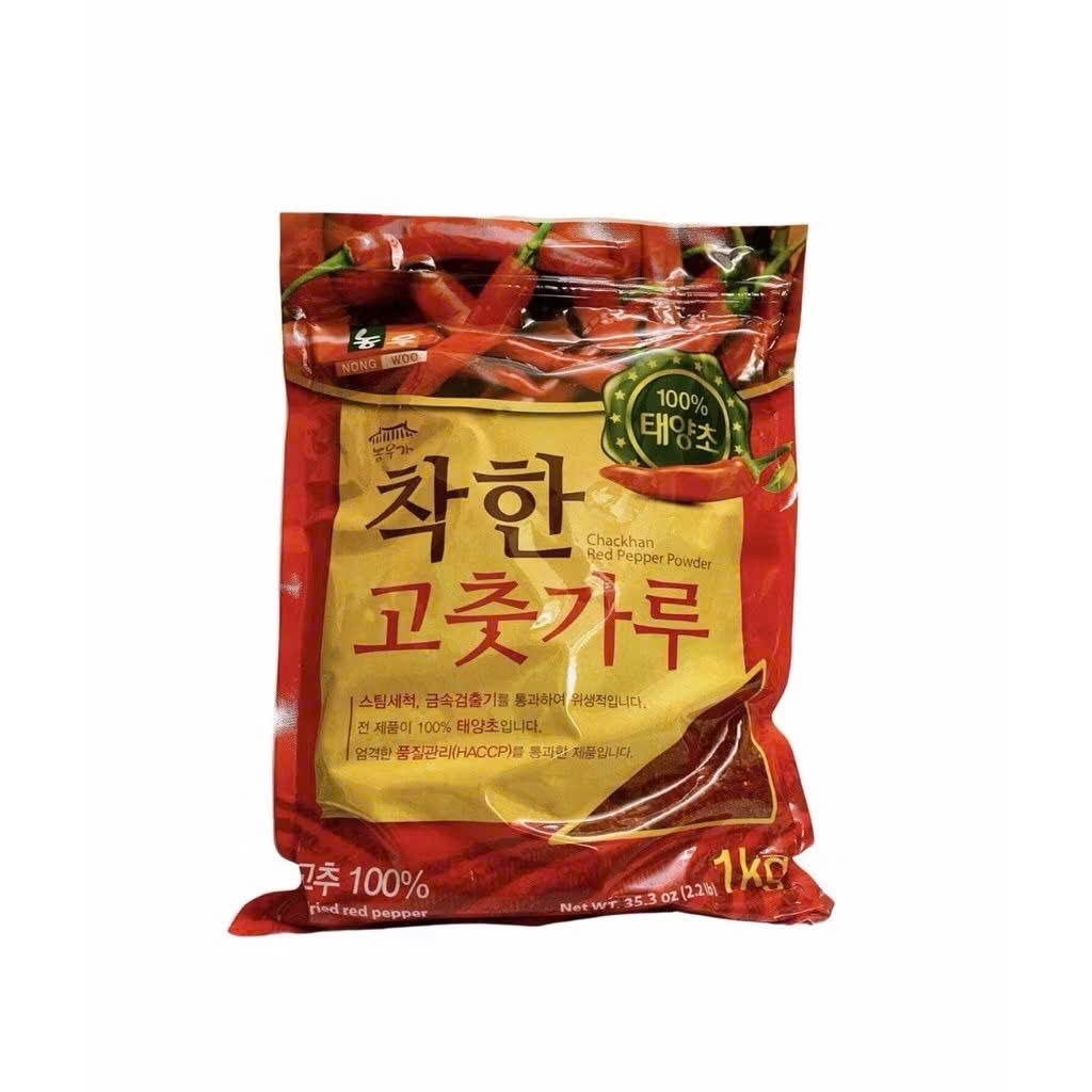 Bột ớt Hàn Quốc Chackhan loại vảy làm kim chi 1kg - 농우) 착한 고춧가루 김치용