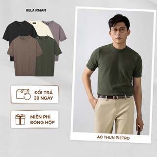 Áo thun dệt kim nam PIETRO chất vải cotton cao cấp mềm mại, hạn chế nhăn tối đa ATPT0135 - BELAIRMAN
