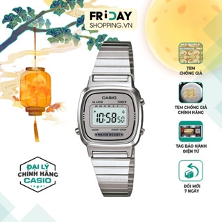 Đồng Hồ Casio Nữ Điện Tử LA670WA-7DF Mặt Vuông Dây Kim Loại Chính Hãng