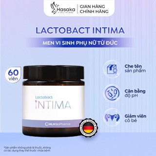  Men vi sinh phụ nữ Lactobact Intima bổ sung lợi khuẩn D-Mannose nhập khẩu Đức hộp 60 viên 