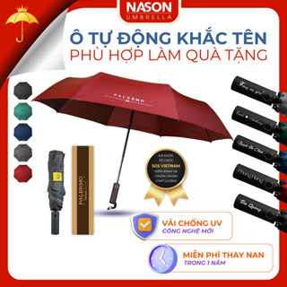 Ô dù tự đông Palermo Umbrella khắc tên trên tay cầm, chống thấm nước, đóng mở tự động trên 1000 lần