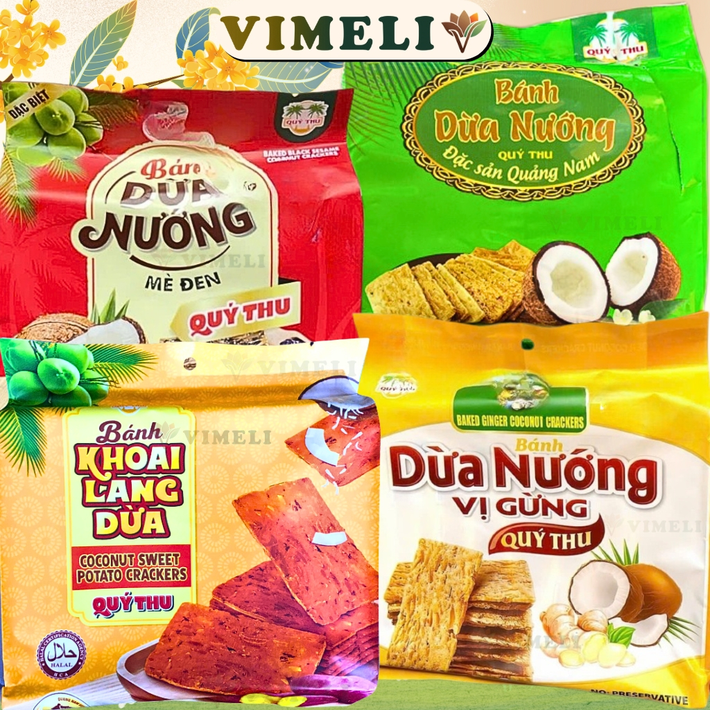 Bánh Dừa Nướng Quý Thu Đặc Sản Quảng Nam - Bánh Dừa Nướng Quảng Nam Truyền Thống Giòn Tan Thơm Ngon - Bánh Dừa VIMELI