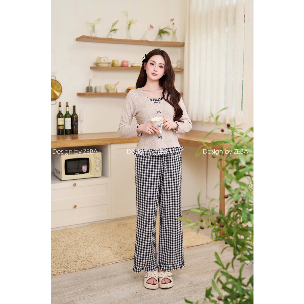 Set đồ nữ ZEBA bộ mặc nhà phối hot trend M3309