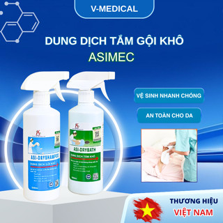 Combo 2 chai Dung dịch tắm khô, gội khô ASIMEC – Vệ sinh cơ thể, diệt khuẩn, an toàn cho da
