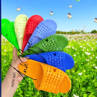Dép đan vàng _đủ 8 màu bé trai gái (2_15 tuổi) dép nhựa_ dẻo mềm _tập thể _lớp _đẹp _nhẹ_ chống trơn
