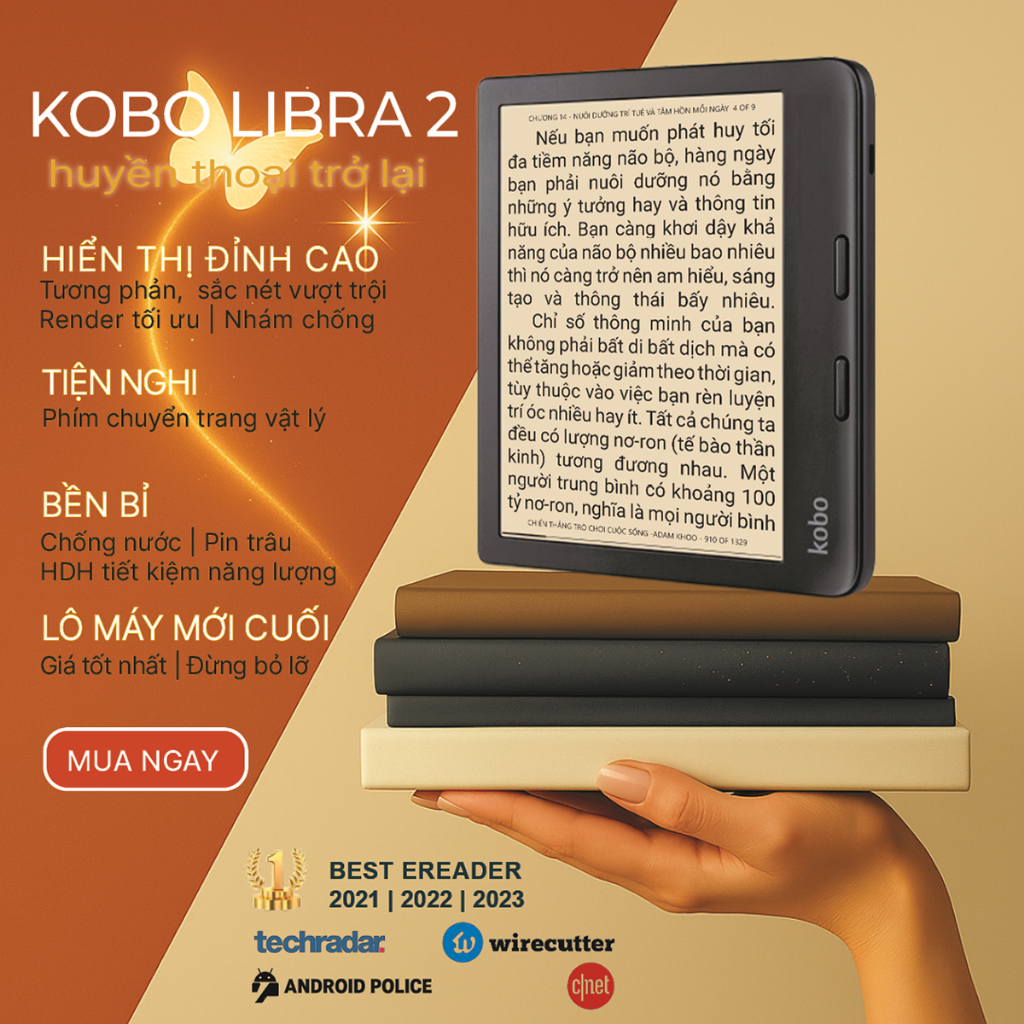 Máy đọc sách Kobo Libra 2 | 7inch | 32gb - bảo hành 12 tháng | BigBuy360 - bigbuy360.vn