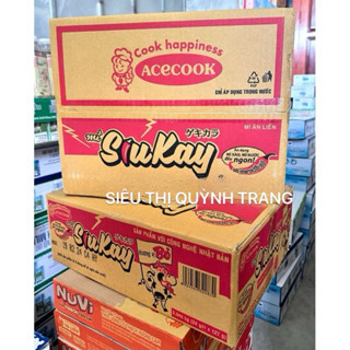  Thùng Mì Siukay 7 Cấp Độ Vị Bò Hải Sản  24 Gói x 127g  