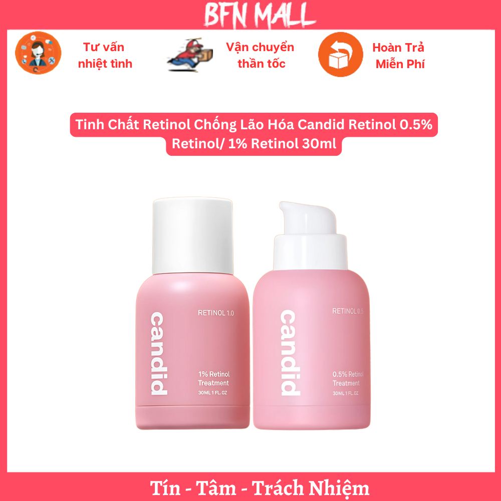 Tinh Chất Retinol Chống Lão Hóa Candid Retinol 0.5% Retinol/ 1% Retinol 30ml