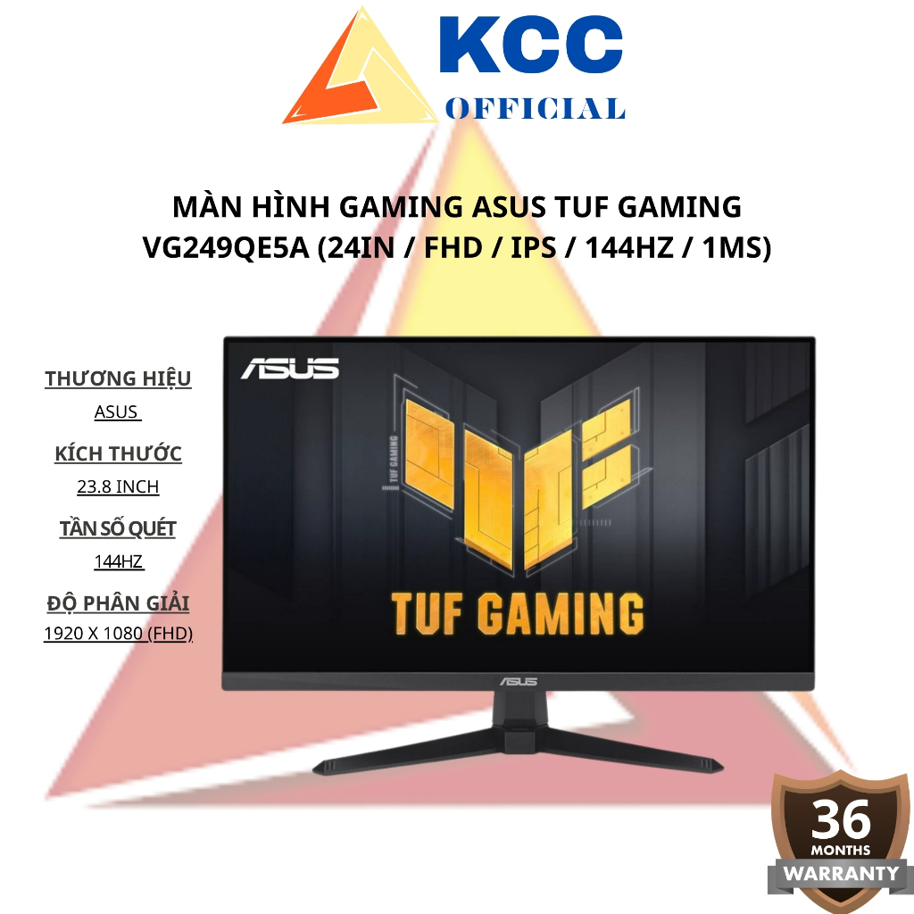 Màn hình Asus TUF Gaming VG249QE5A – 144Hz mượt, giá dễ tiếp cận - Hàng Chính Hãng