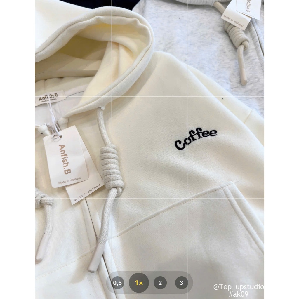 Áo khoác nỉ 2 da croptop