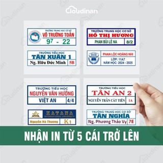  In Bảng Tên Ủi Nhiệt Bảng Tên Phù Hiệu Học Sinh In PET Bảng Tên Học Sinh 