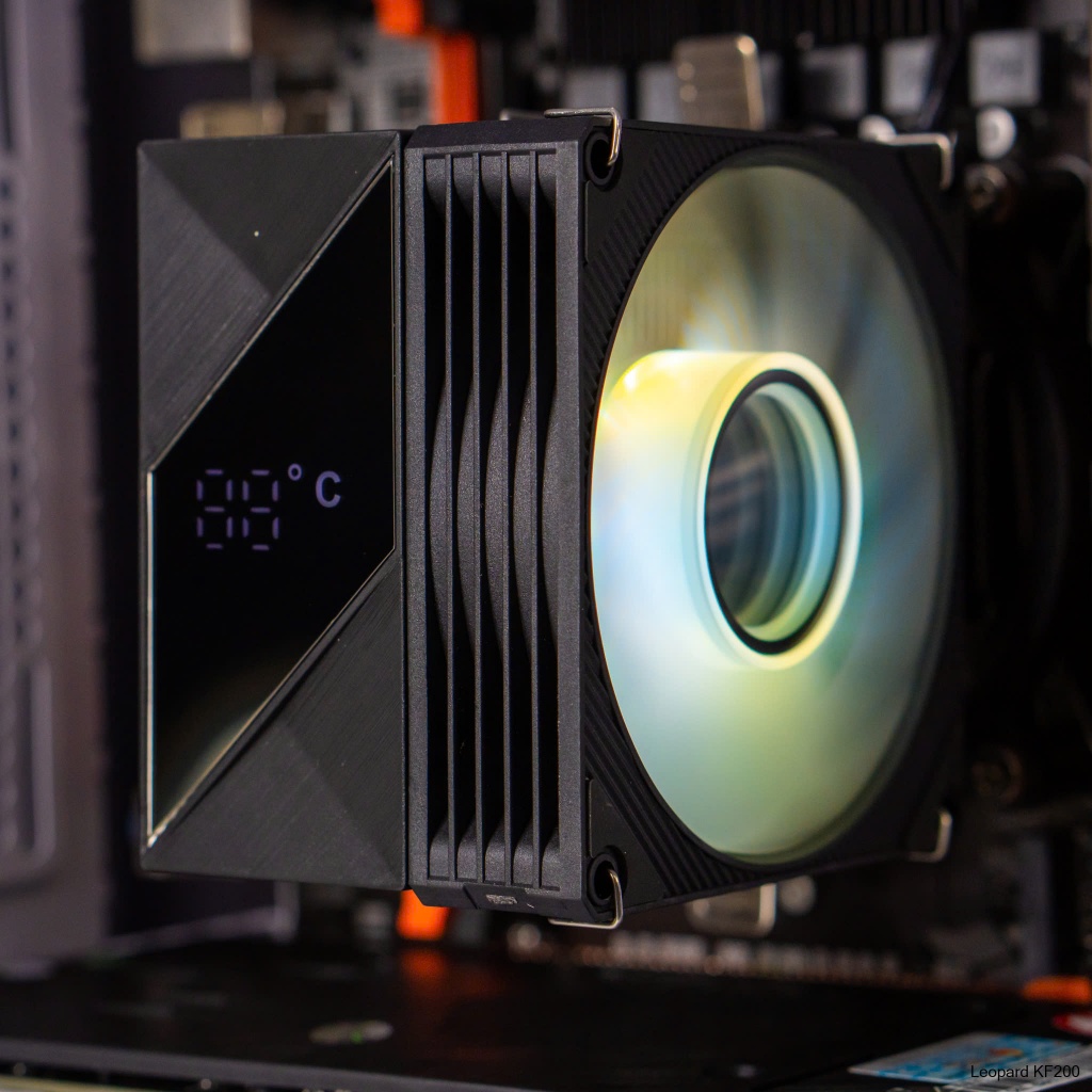 Fan cpu tản 2 ống đồng K200 Kf200 Jungle Leopard led RGB - Hiển thị nhiệt độ chính hãng - mini size | BigBuy360 - bigbuy360.vn