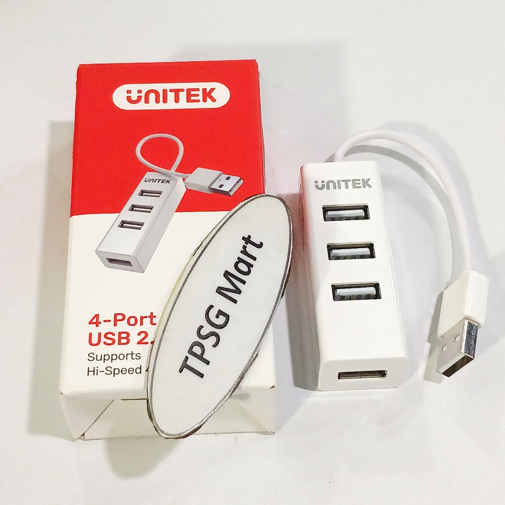 Hub chia USB dài 10Cm / Hub USB 2.0 1 ra 4 hiệu (Y2146 Unitek chính hãng)