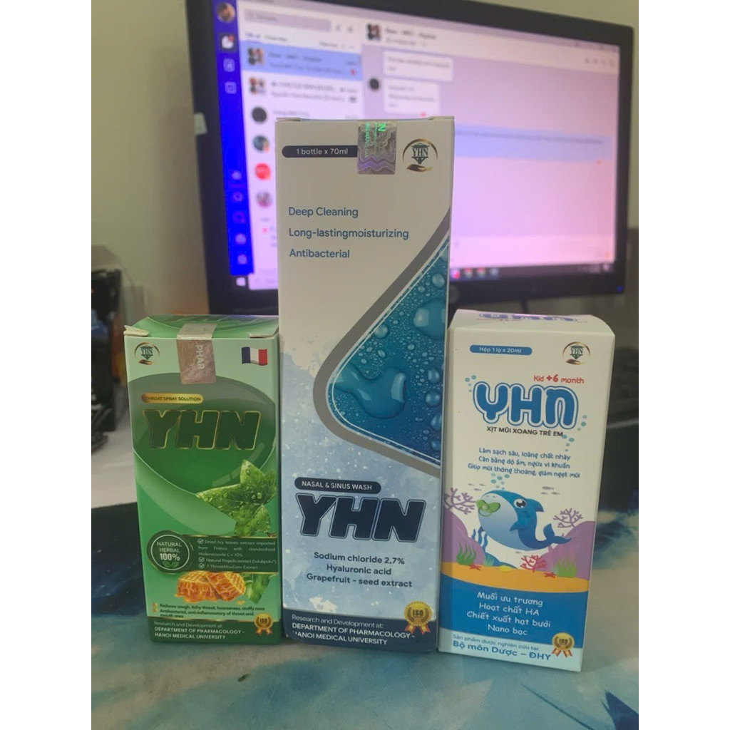 Xịt Ho, Xịt nước muối ưu trương YHN - Nhà thuốc HT Vũ Thơm 3