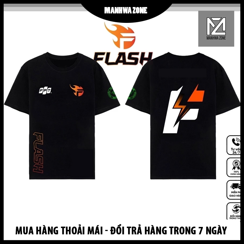 Áo Team Flash thi đấu đội tuyền Liên Quân Mobile -Genshin Impact: Scaramouche - Wanderer- Hutao - Ga