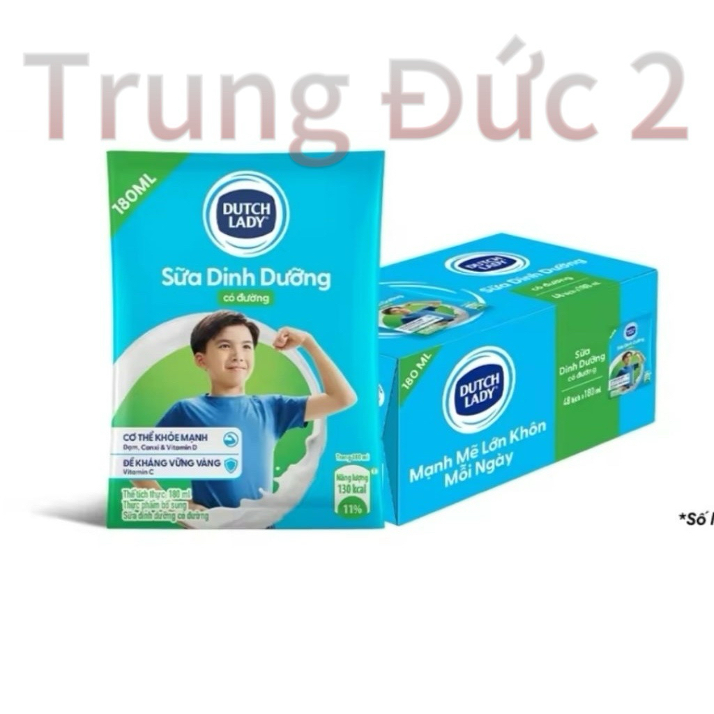 Thùng sữa bịch dinh dưỡng Dutch Lady 220ml CÓ ĐƯỜNG