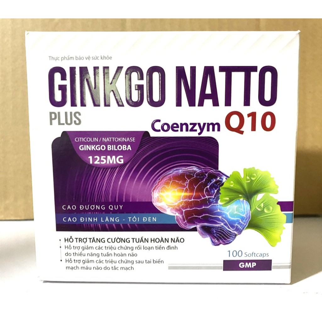 Ginkgo Natto Plus hỗ Cải thiện trí nhớ và chứng mất ngủ hoạt huyết dưỡng não, đau đầu chóng mặt, ngủ
