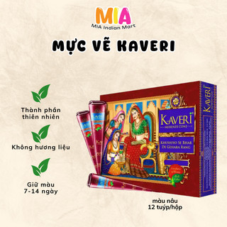 Mực Vẽ HENNA KAVERI Ấn Độ Màu Nâu Từ Thiên Nhiên An Toàn Và Lành Tính