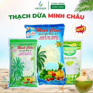 Thạch Dừa Minh Châu túi 1kg/500g/360g Ăn liền Snack - Đặc sản Bến Tre Vietfuco