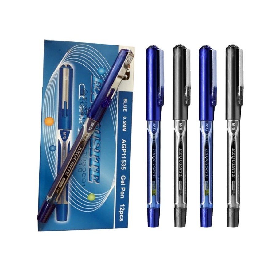 Set 5 bút gel nước M&G AGP11535 ngòi 0.5mm I Bút MG 11535 có ruột thay thế 6139
