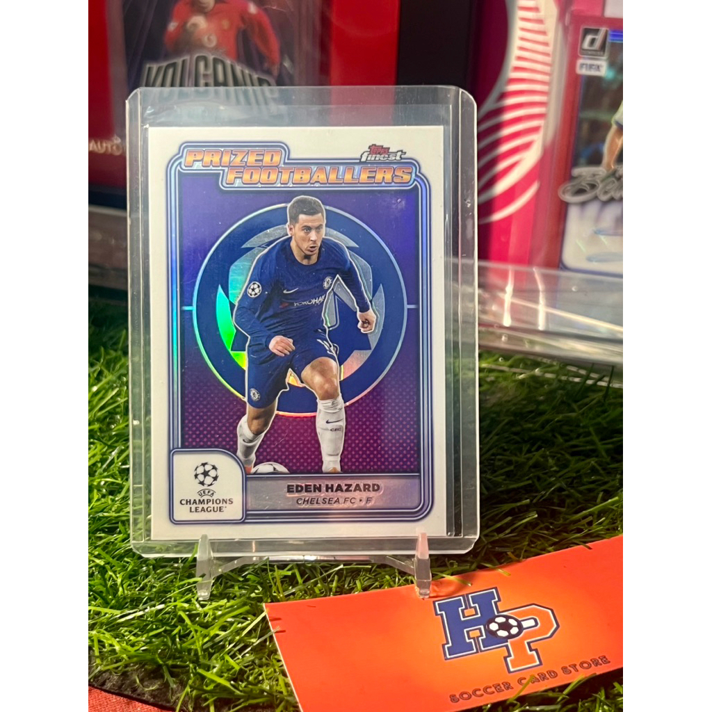 Thẻ bóng đá Eden Hazard Prized Footballer Topps Chrome Finest UCL 2024/25