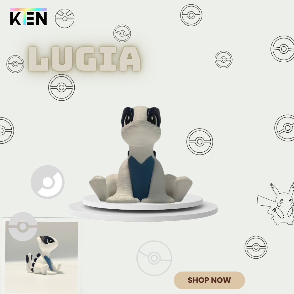 Mô hình Pokemon Lugia l Móc khóa dễ thương, độc đáo l KENT3D