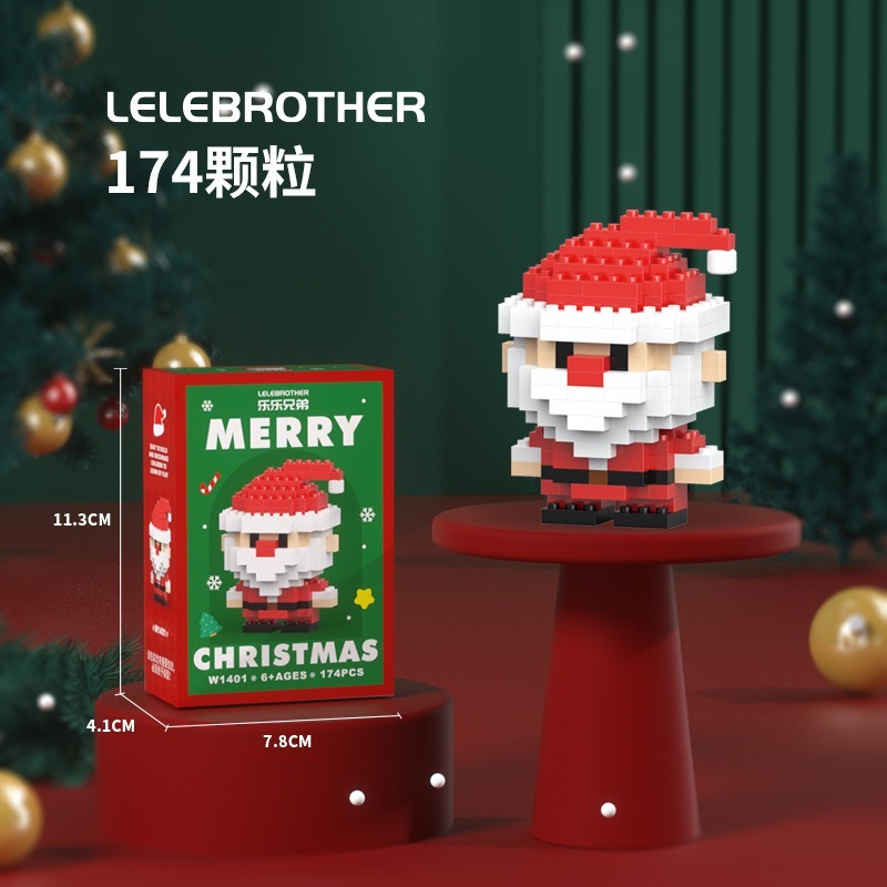  Set 12 Nhân Vật  Mô Hình Lắp Ráp Mini 3D Ông Già Noel Đáng Yêu Cho Bé Đồ Chơi Lắp Ghép Dễ Thương | LyCCar 