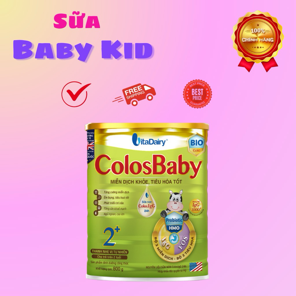 ColosBaby Gold BIO 2+(trên 2 tuổi)lon 800gr (DATE MỚI NHẤT-B)