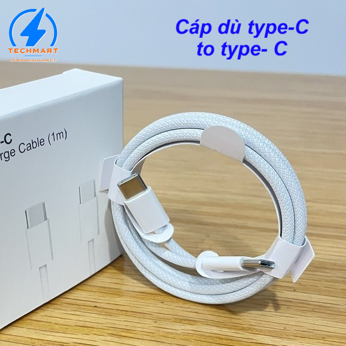 Cáp type C – Dây sạc SS – Cáp sạc type C – Cáp sạc nhanh – (Type C to Type C)