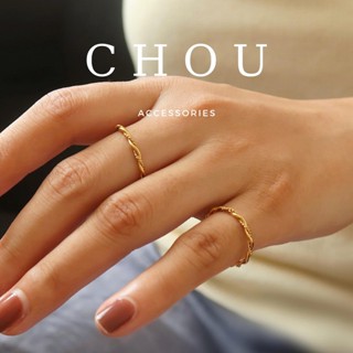  Nhẫn Titan Không Đen Gỉ Xoắn | CHOU ACCESSORIES | 