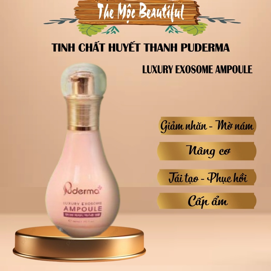 Tinh Chất Huyết Thanh Tế Bào Gốc Luxury Exosome Ampoule Puderma 50ml - nâng cấp từ tế bào gốc