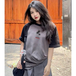  Áo thun phông Raglan form rộng TROPICAL nam nữ Pink Unisex 