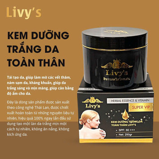 KEM BODY LIVI’S dưỡng trắng mịn không bết rít hũ 250gr