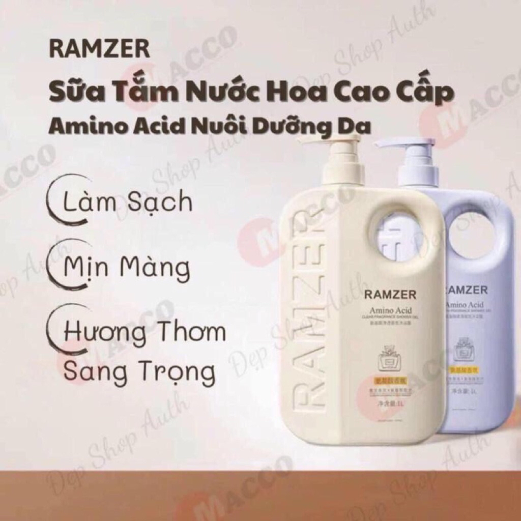 Sữa Tắm RAMZER FM3-0022-1 Hương Nước Hoa Amino Acid 2in1 1000ml siêu thơm và lưu hương