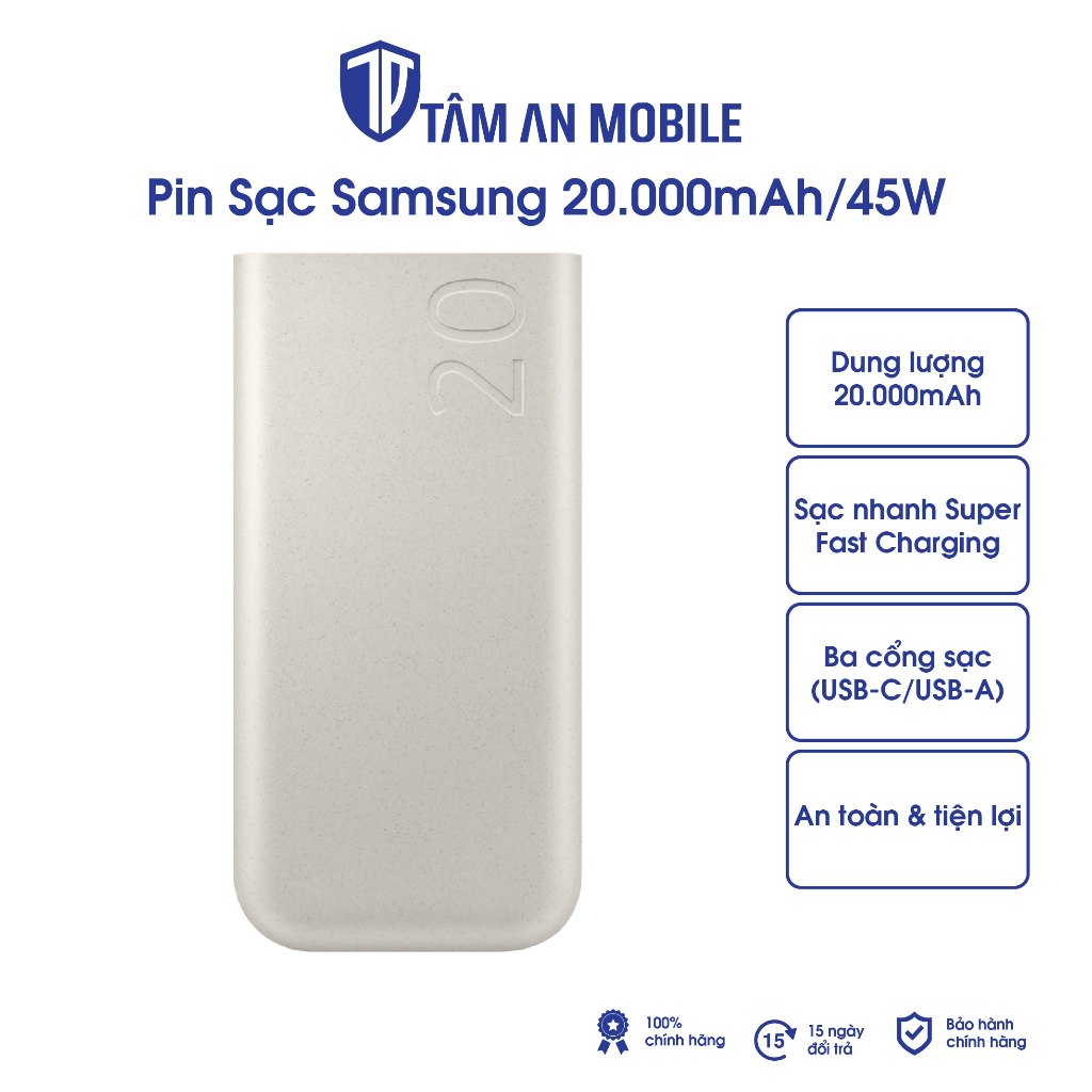 Pin sạc dự phòng 20,000mAh - 45W