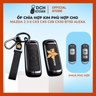 Ốp Khoá Bảo Vệ Cho Chìa Xe Mazda 2 3 6 CX3 CX5 CX8 CX30 BT50 Alexa – Hợp Kim + Da Sang Trọng ( mã nhỏ )